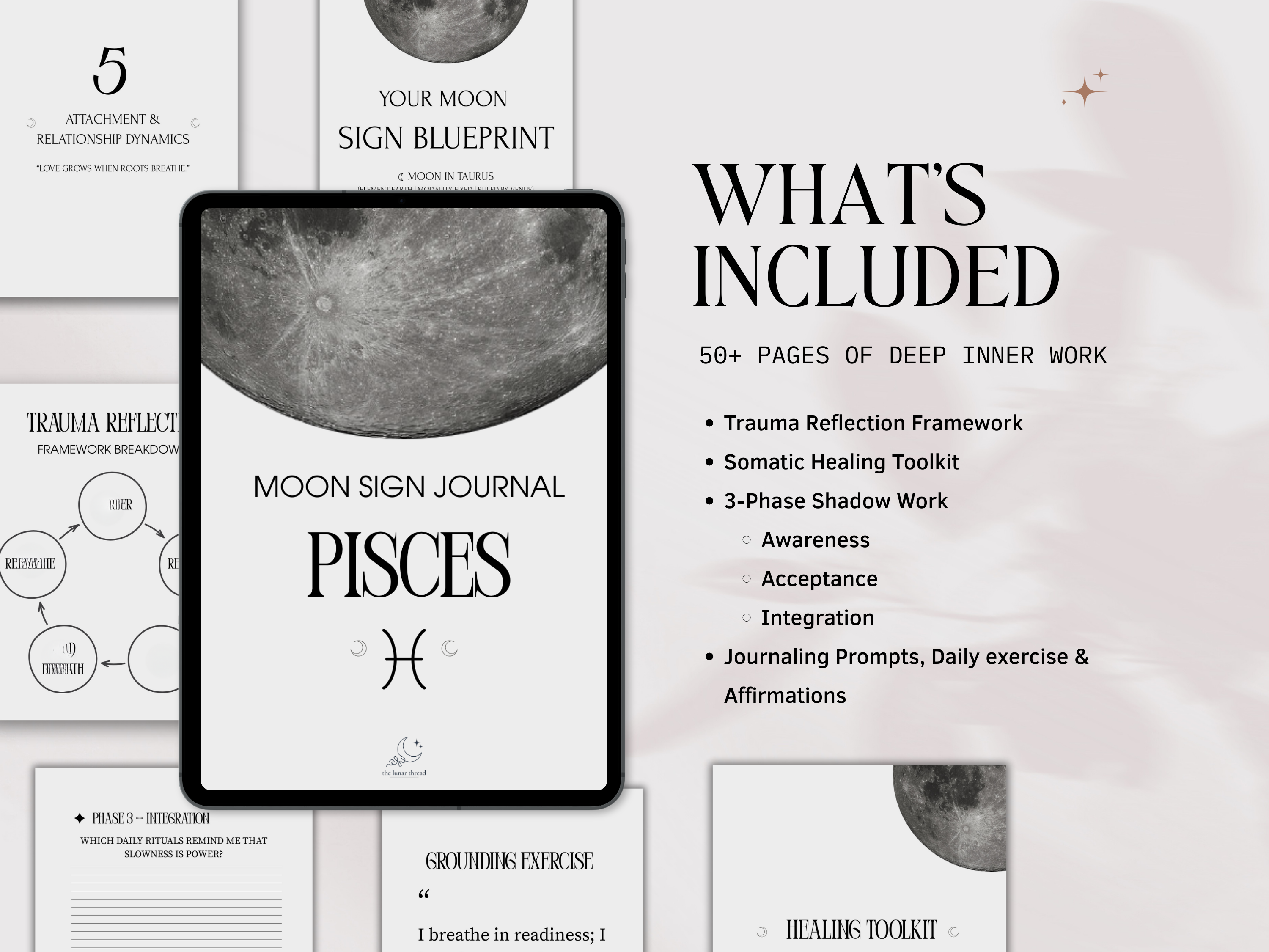 Pisces Moon journal workbook preview