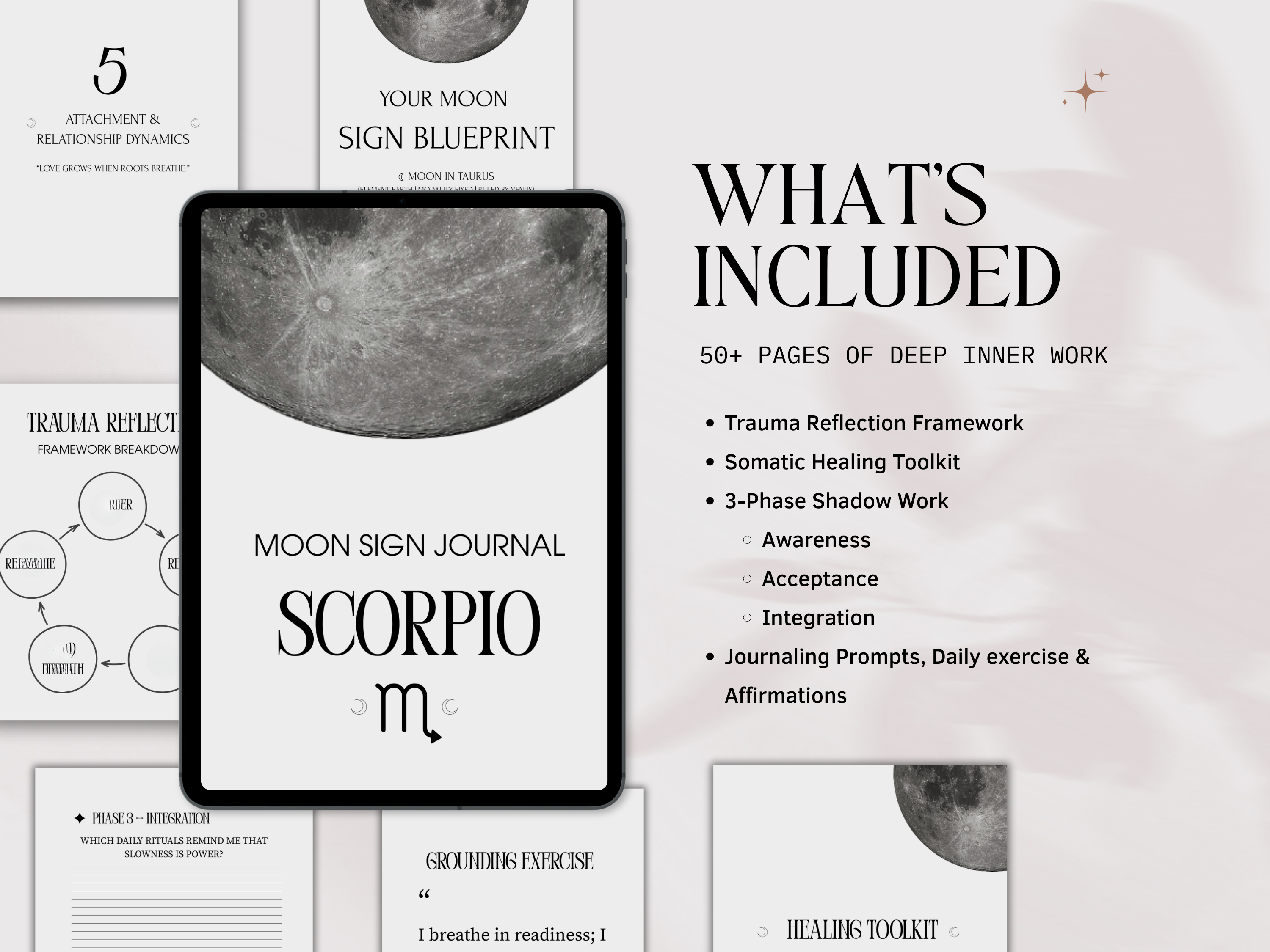 Scorpio Moon journal workbook preview