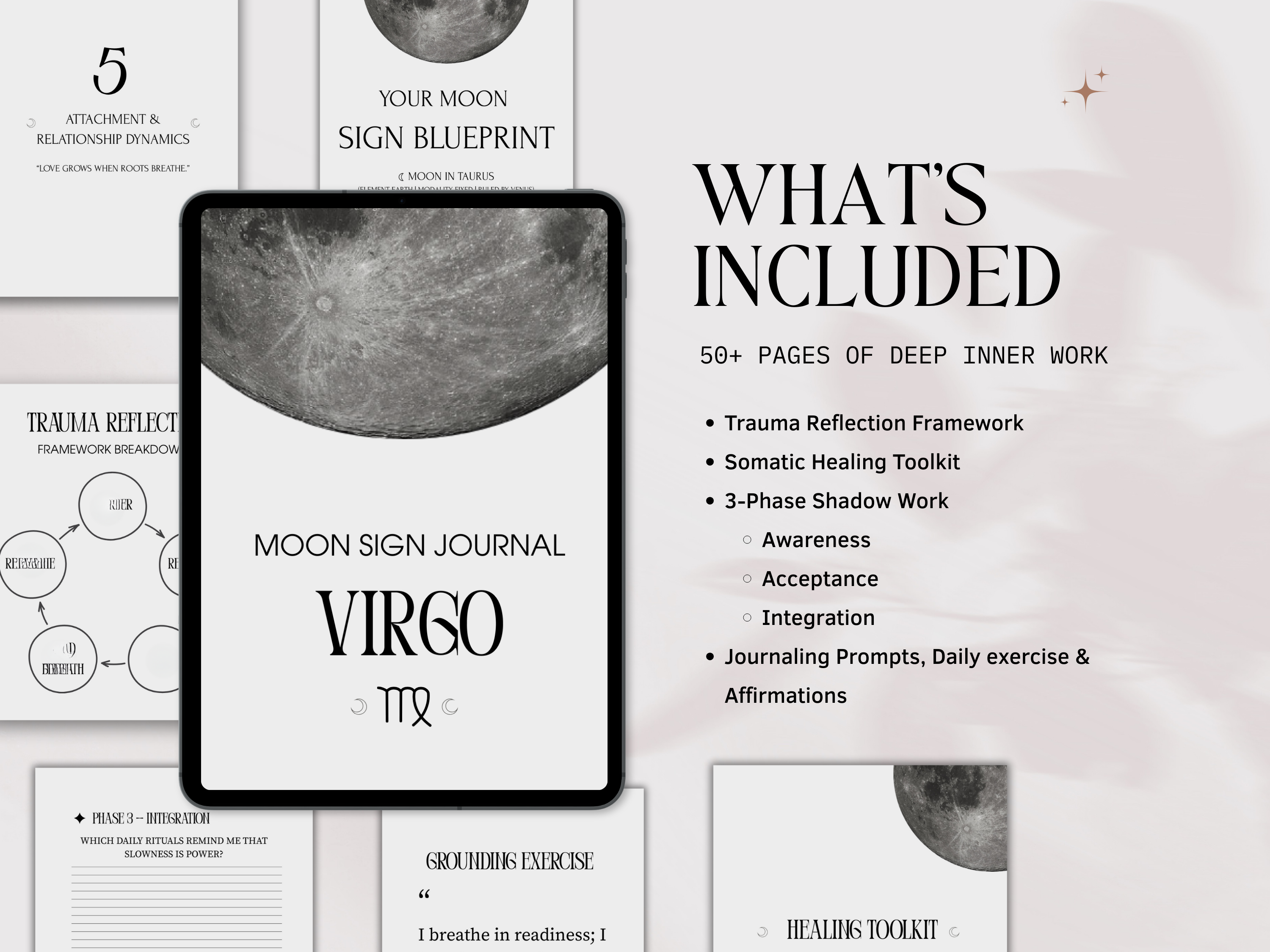Virgo Moon journal workbook preview